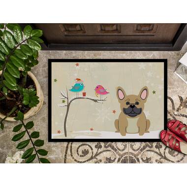 French Bulldog Pet Bath Mat Valentine Black Doormat Kitchen Carpet Entrance  Door Rug Home Decor