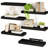 Set Of 6 Floating Shelves For Wall Mounting, Rustic Wood Grain Finish MDF Shelves With Hidden Brackets, Sturdy Storage Solution For Bathroom, Bedroom, Living Room, Kitchen And Home Decor-983013293