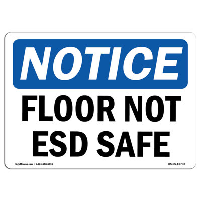 Floor Not Esd Safe Sign