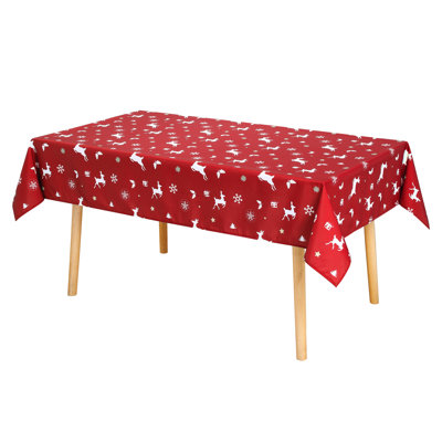 Nappe imperméable et facile à nettoyer avec arbre de Noël et flocon de neige