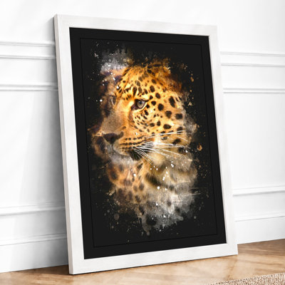 Leopard in Light Modern 1 Piece Single Picture Frame Wall Art