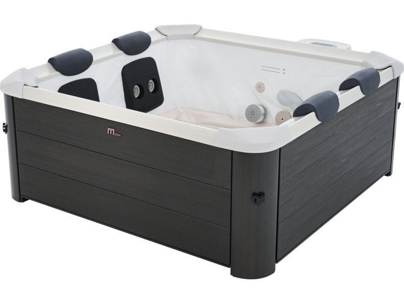 MSpa Oslo 4-6 Person Portable Hot Tub - 13A Plug & Play Carbon-Grey, Brown