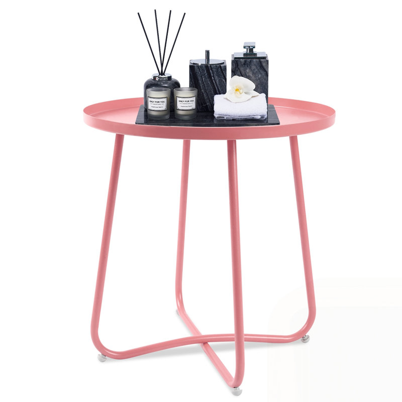Table d'appoint ronde Modern Home, Rose