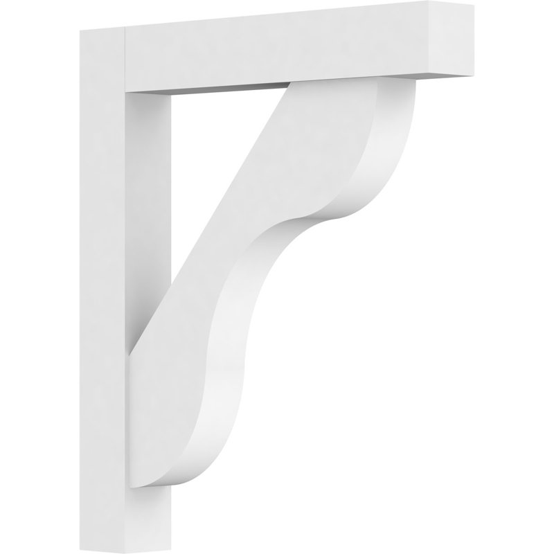 Support standard en PVC de qualité architecturale avec extrémités en bloc Carmel, H 24 po x l 3 po x P 24 po