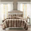 Ensembles de literie de luxe en fausse fourrure, polyester grand confort moderne pour la maison