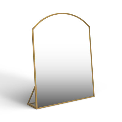 Pemberley Arched Metal Framed Standing Mirror