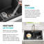 KRAUS Forteza™ 33" L Dual Mount 60/40 Double Bowl Granite Kitchen Sink-25954101