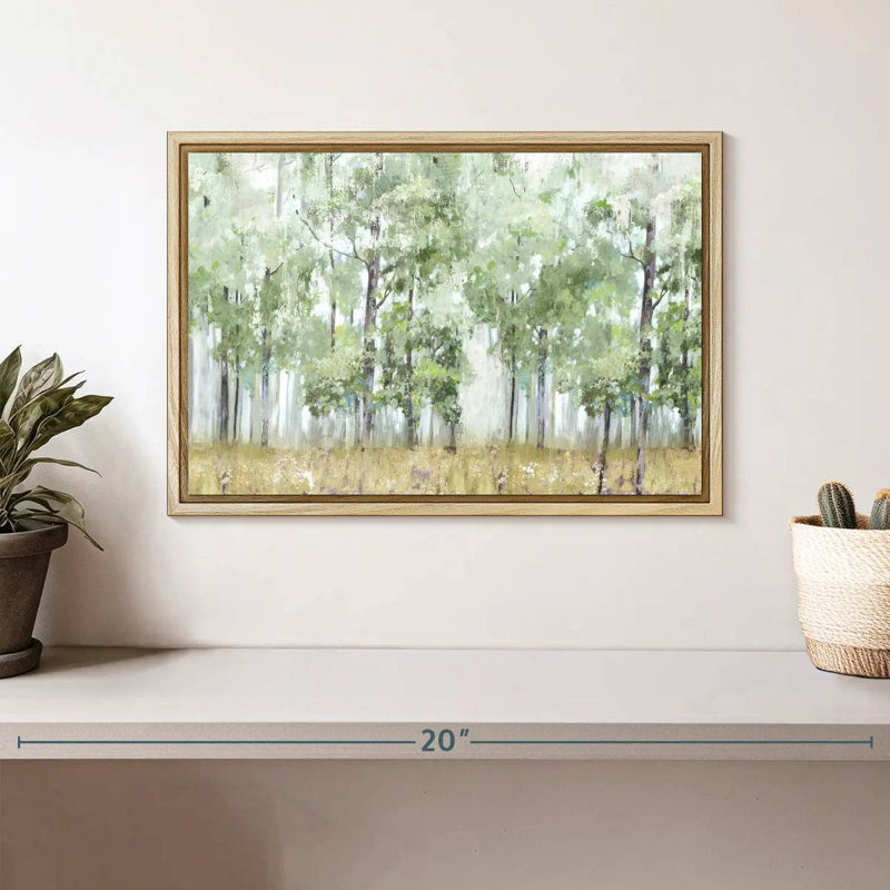 Into The Forest Light, Cadre flottant en bois naturel, 13 po x 9 po