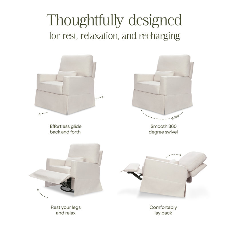 Crawford Recliner and Swivel Glider, Performance Cream Eco-Weave