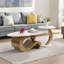 Ensemble de 2 tables de bout gigognes pour salon, ovale et ronde Nesting