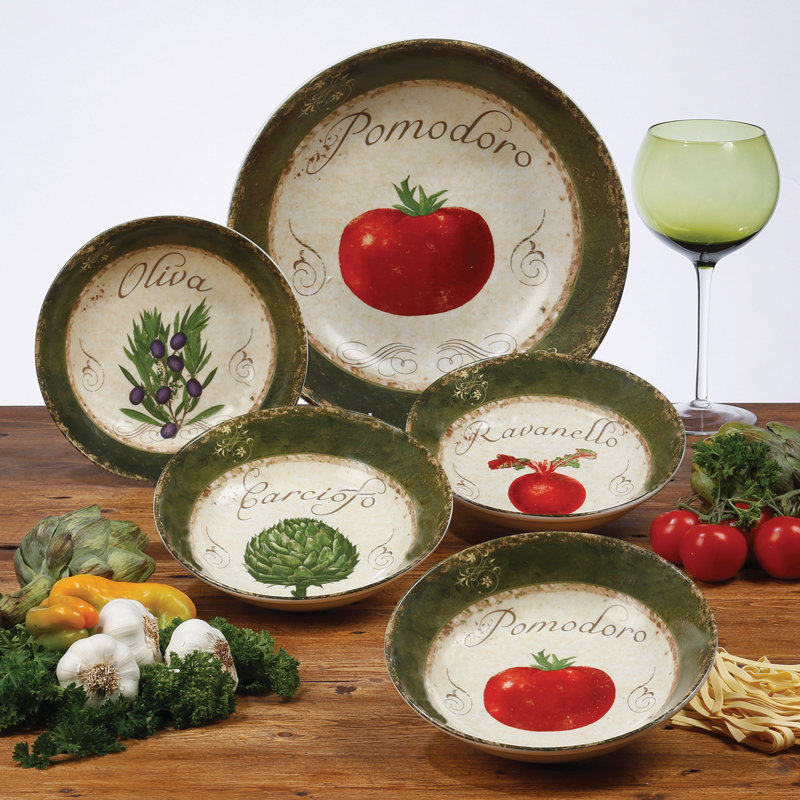Ensemble de 5 bols à pâtes certifiés International Pomodoro