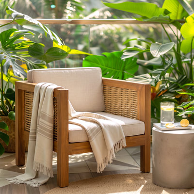 Fauteuil de patio d'extérieur avec coussins