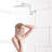 12 Inch Shower Head With Adjustable Arm, No Clogging 12" And Long-Lasting