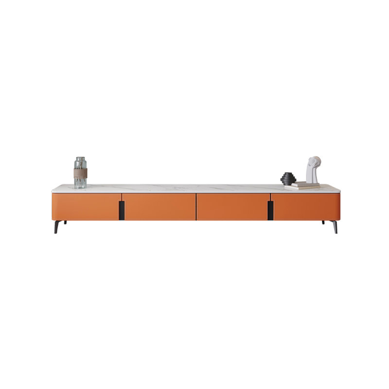Meuble télé de luxe de style italien, 86.61", Orange