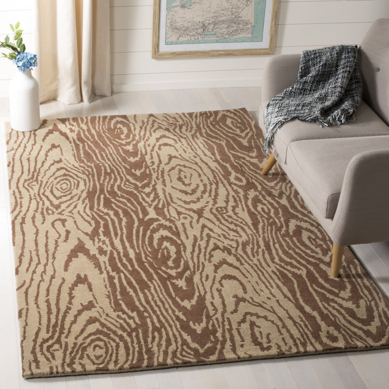 Martha Stewart Hand Tufted Wool Animal Print Rug, Rectangle 5' x 8'