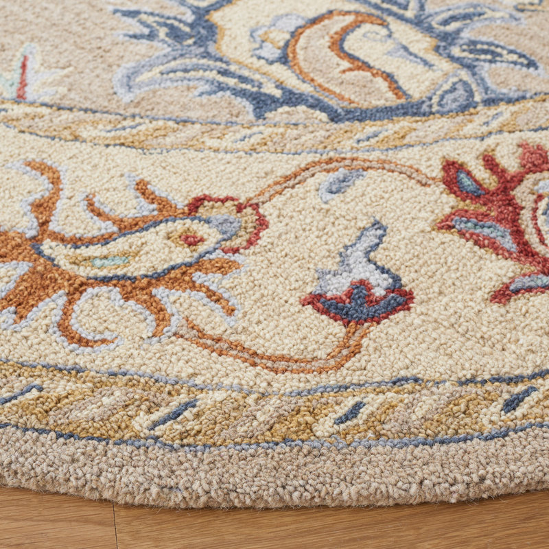 Tapis oriental en laine touffeté à la main Brockett, Carré 6 pi