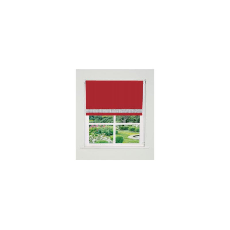 Semi Sheer Roller Blind, 170cm W x 165cm L, Red
