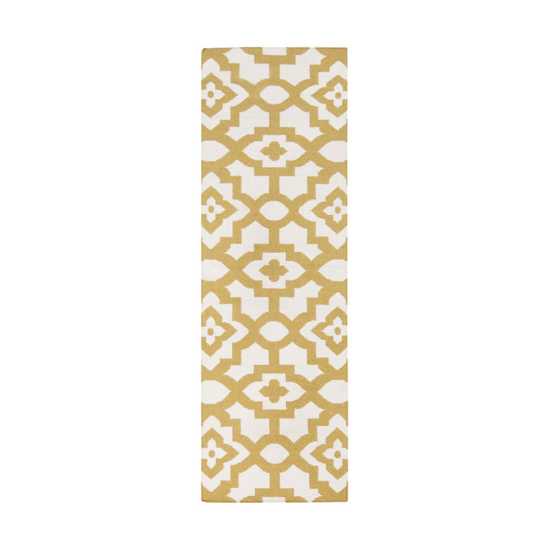 Wool Geometric Indoor Rug, Rectangle  3'6" x 5'6"