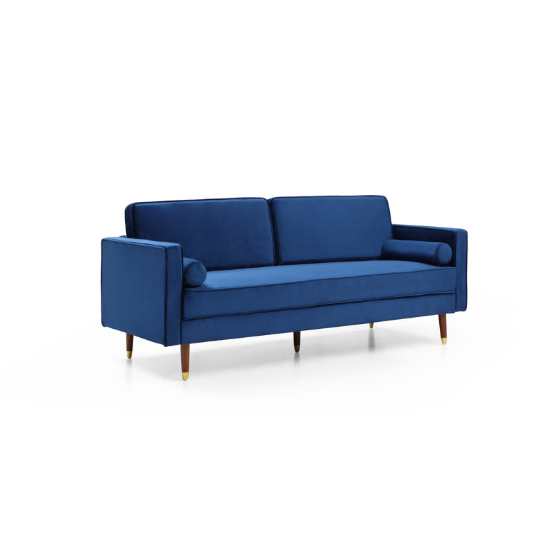 Finland 3 Seater Velvet Sofa, Navy