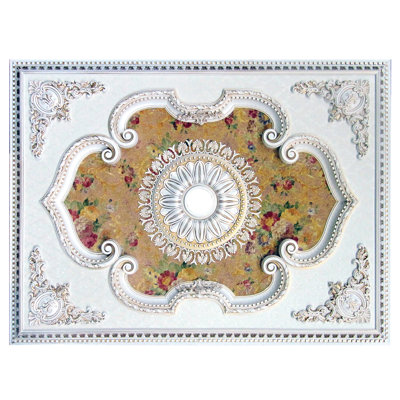 Floral Center Rectangle Ceiling Medallion