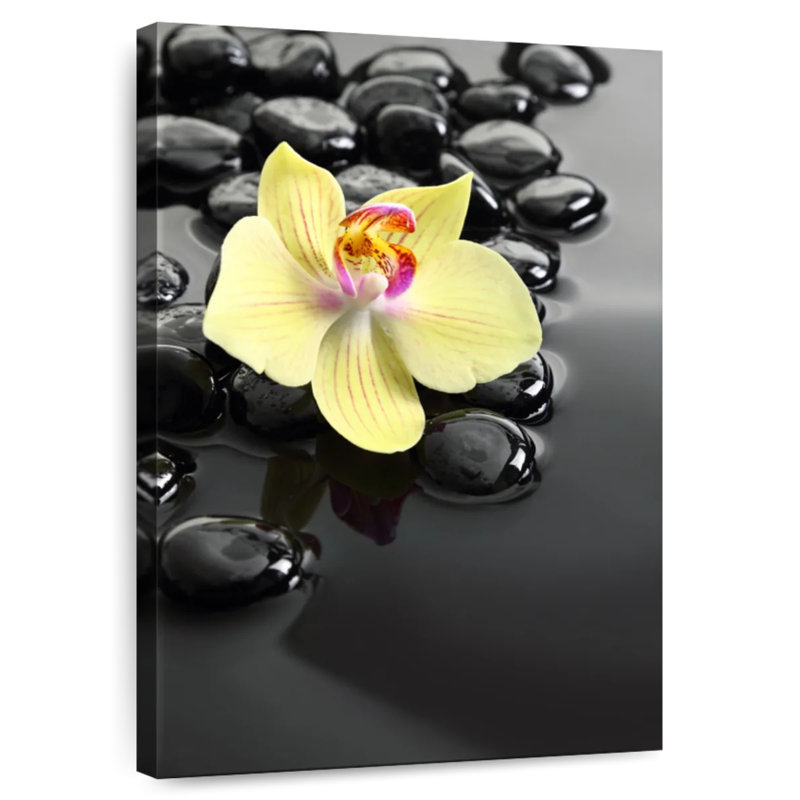 Orchidée jaune Kerrick, H 36 po x l 24 po