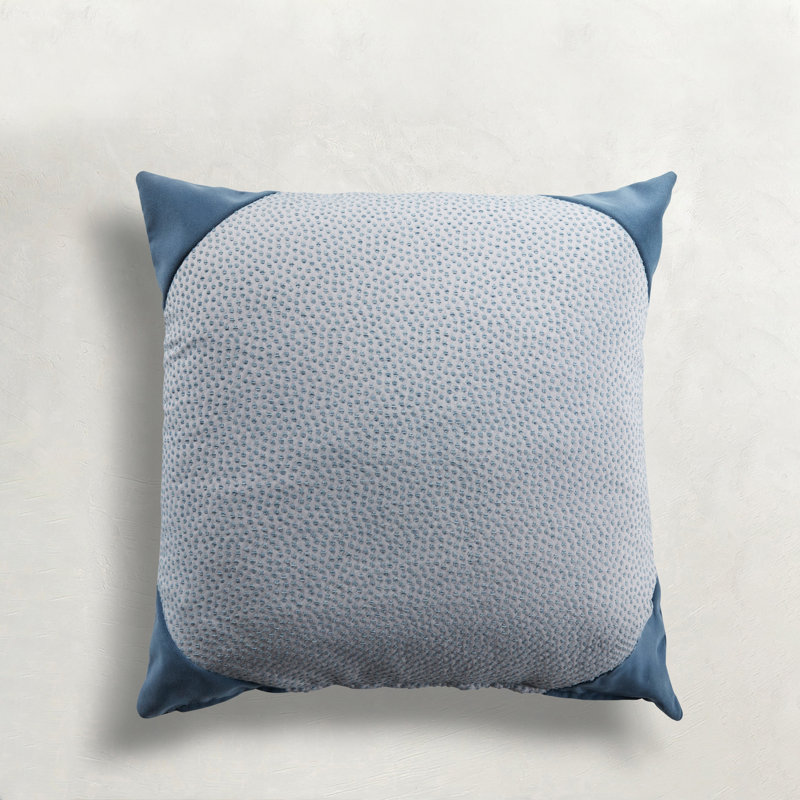 Polyester Indoor/Outdoor Throw Pillow, Light Blue, Square 22"