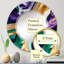 Pheba mauve, vert et or Bold Strokes I - miroir mural abstrait-99568756