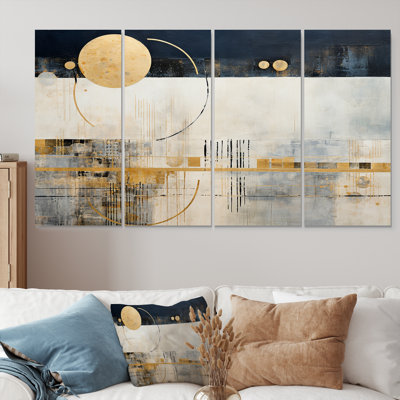 Pioche - Ensemble d'art mural abstrait paysage 4 pièces