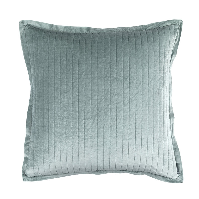 Aria Velvet Euro Pillow Cover & Insert, Sky
