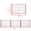 Barrière pour animaux 17,5 pouces pour l'intérieur, bois de pin, clôture pliable en pin isolant