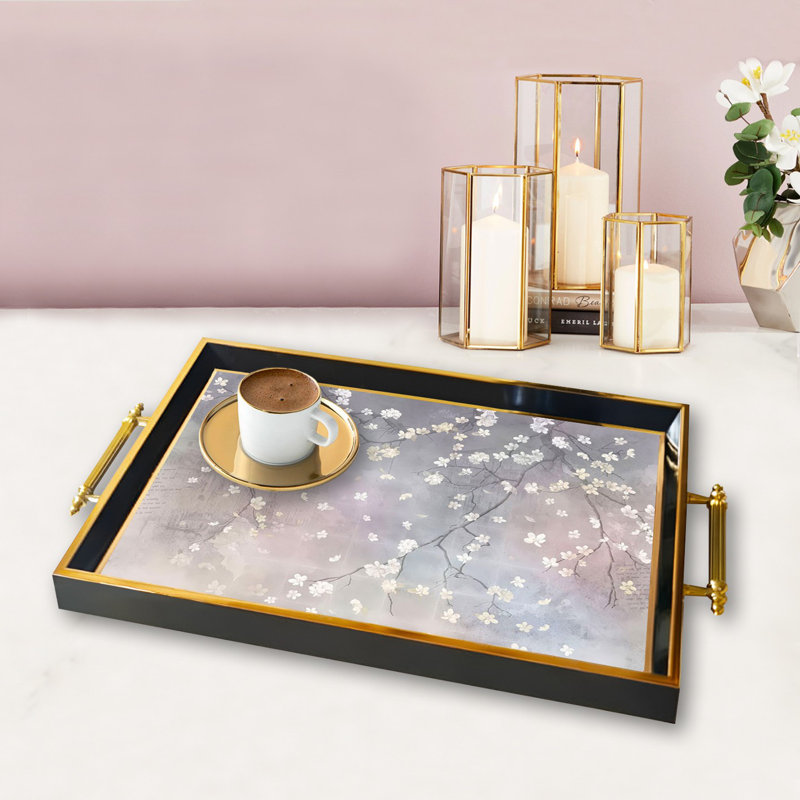 Elegant Glass Tray, 19.7 x 11.4 x 1.4 inches | 100% Durable Glass Construction | Easy to Clean with Damp Cloth | Ideal for Serving, Decorative Display, and Organizing | Stylish Addition to Home Décor