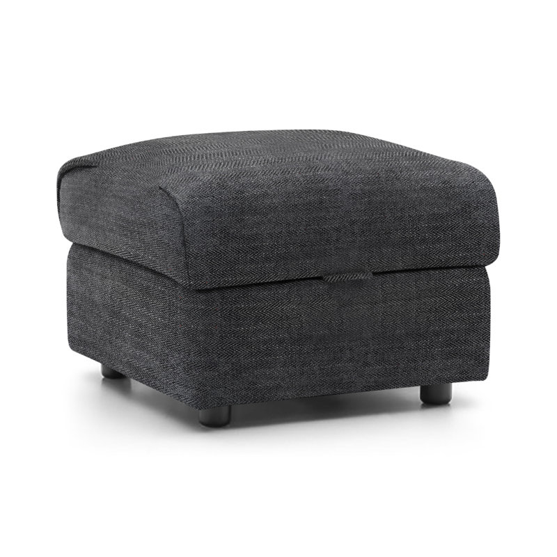 Holland Storage Footstool, Black