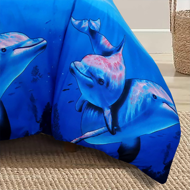 3D Duvet Cover Set with Pillowcases – Ultra Soft, Breathable Microfiber Bedding Set, Single