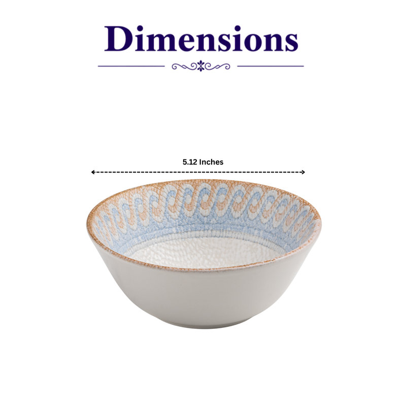Bol à service de qualité supérieure en porcelaine de qualité supérieure, 6,7 oz | Va au micro-ondes et au lave-vaisselle