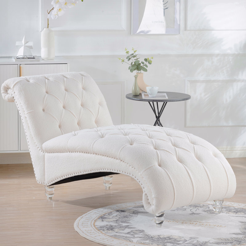 Chaise longue sans accoudoirs touffetée