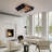 4-Light 17.3" Industrial Black Flush Mount Ceiling Light