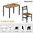 3 Piece Dining Table Set For 2, Small Industrial Kitchen Table With 2 Chairs, Wood Breakfast Nook Table And Chairs Set Of 2, Dinner Table Set For Small Spaces, Dining Room, Apartment-1922052382-1922052385