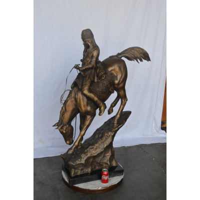 Statue de Remington en bronze Giant Mountain Man - Taille: L 37 po x l 13 po x H 54 po.