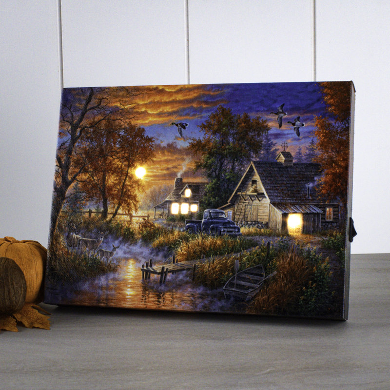 Grandpa's Farm 8 x 6 Mini Lighted Easel Back Canvas