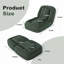 Lit pour chien rembourré pour adultes et animaux de compagnie, canapé-lit pliant avec 5 positions réglables, 2 coussins moelleux pour la chambre à coucher, le salon et le coin lecture (vert)-1079091384