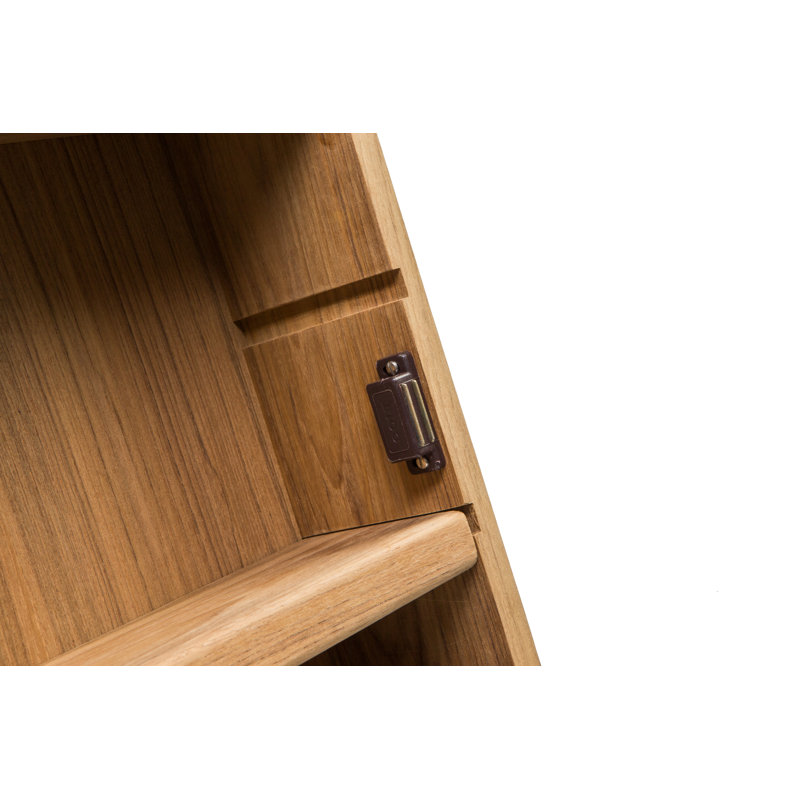 Teak 15'' H Medicine Cabinet with Mirror and Adjustable Shelves