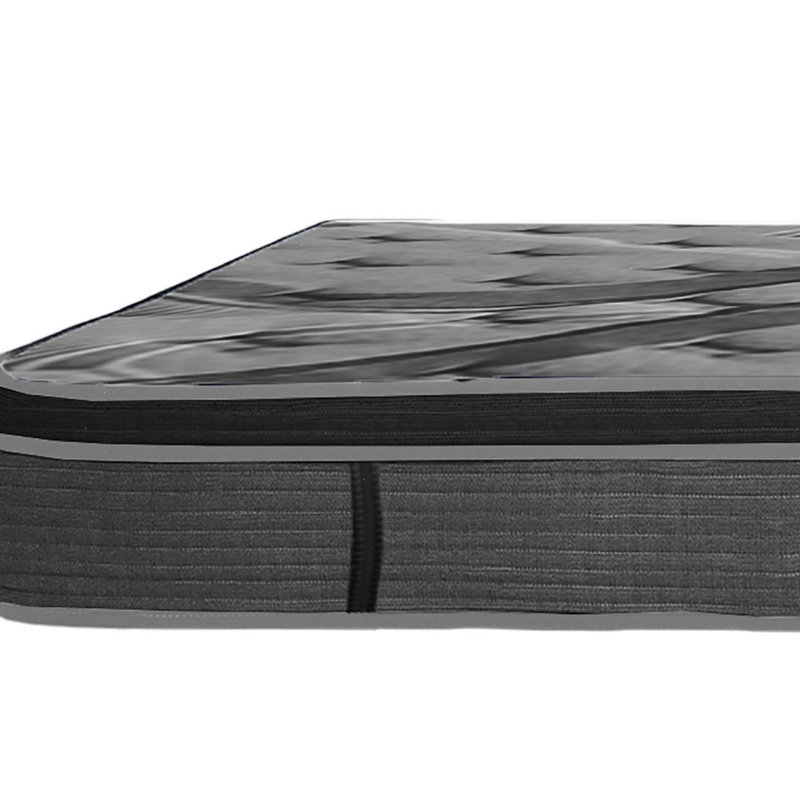 Premium 14in Memory Foam Mattress in a Box, Plush Euro Top Hybrid Pocket Coil Mattress, Gray, Full