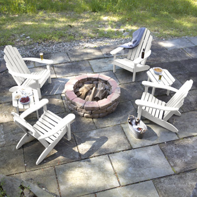 Anette Outdoor Adirondack Chair With Table
