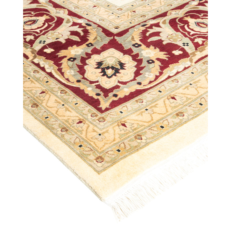 Hand Knotted Wool Traditional Hayner Ivory Area Rug 11' 10" x 15' 4"