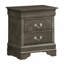 Charmante table de chevet traditionnelle grise-633881332