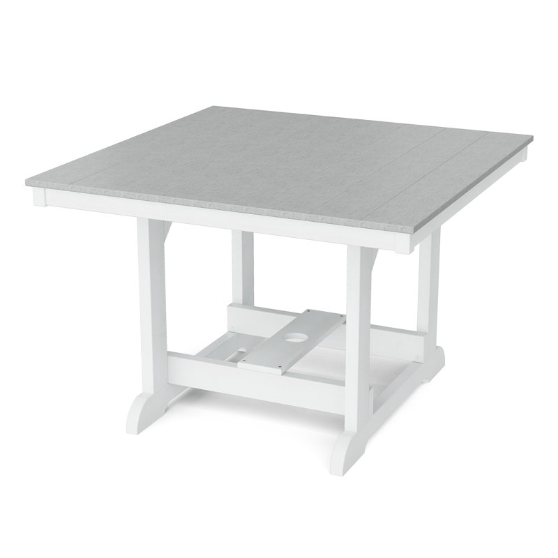 Heritage 5-Piece 44" x 44" Dining Set, Light Gray/White