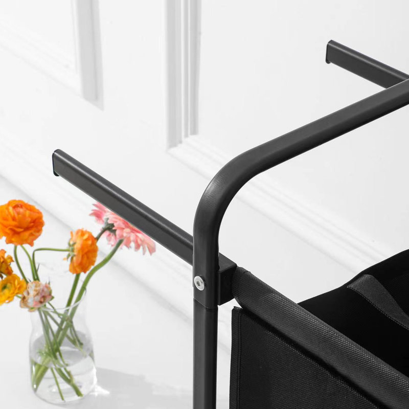 Panier à linge grande capacité 2 110l avec couvercle, chiffon noir, panier à vêtements