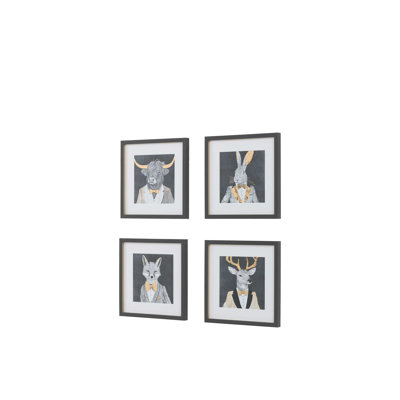 Woodland Gentry Framed Art Set of 4