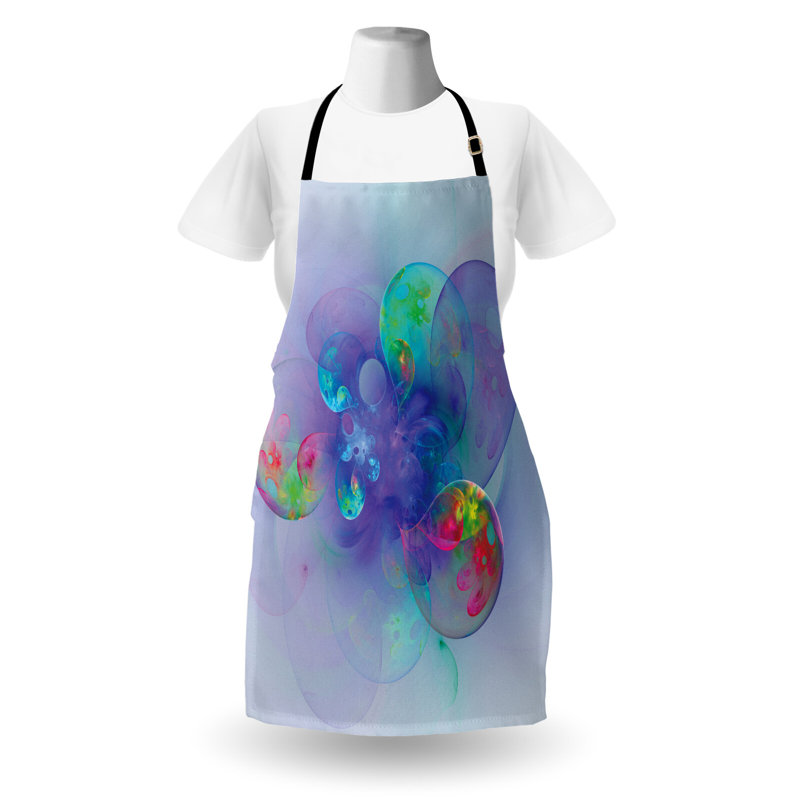 Tablier East Urban Home Spires unisexe, conception moderne créative, taille adulte, rouge violet