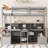 Twin Loft Bed With Storage Shelves, Drawers,Seat And Desk-155262328